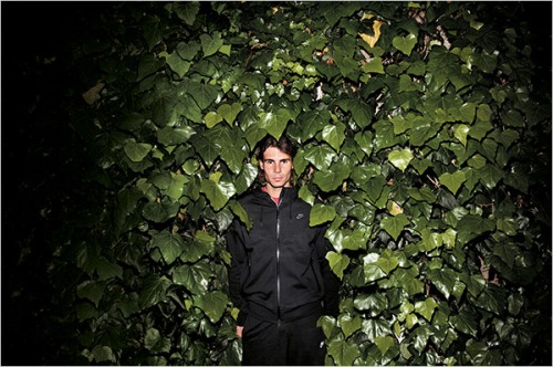 Rafael Nadal as seen on NYtimes' Sunday Magazine (Photo by Paolo Pellegrin/Magnum, for The New York Times)